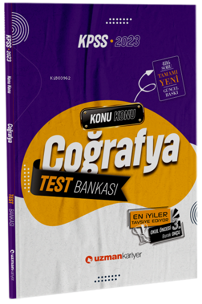  2023 Kpss Gkgy Test Bankası Coğrafya | 2023 Kpss Gkgy Test Bankası Coğrafya | Binali Toprakçı | Uzman Kariyer Yayınları (Hazırlık) | 9786258463699 