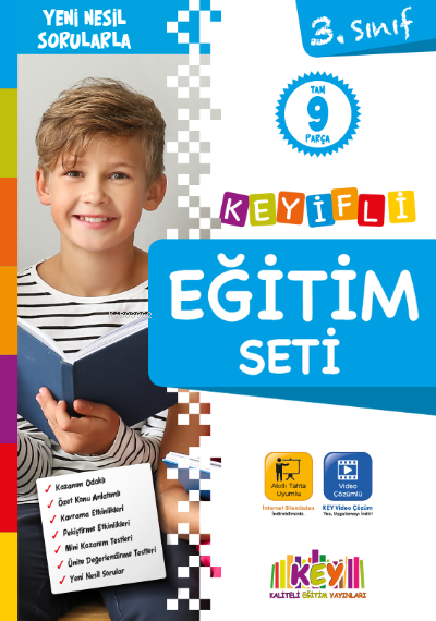  3 Sınıf Keyifli Eğitim Seti (9 Kitap) | Eşref Karabeke | Kaliteli Eğitim Yayınları | 9786052170267 | 