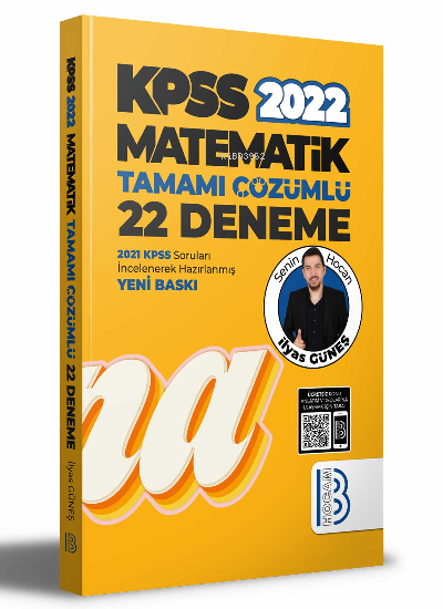 2022 KPSS Matematik Tamamı Çözümlü 22 Deneme | İlyas Güneş | Benim Hocam Yayınları | 9786257484787 | 