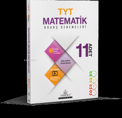  2022 TYT Matematik Branş Denemeleri | 2022 TYT Matematik Branş Denemeleri | Kolektif | Ephesus Yayınları | 9786057098542 