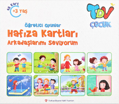  Öğretici Oyunlar Hafıza Kartları Arkadaşlarımı Seviyorum | Kolektif | Türkiye Diyanet Vakfı Yayınları | 9786257672160 | 
