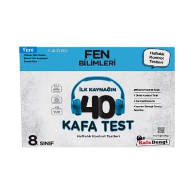 KafaDengi 8. Sınıf Fen Bilimleri 40 Kafa Test( Haftalık Kontrol Testleri + Sarmal Deneme)