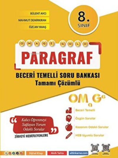  Omage 8 Sınıf Gold Paragraf Soru Bankası | Kolektif | Omage Yayınları | 9786257195232 | 