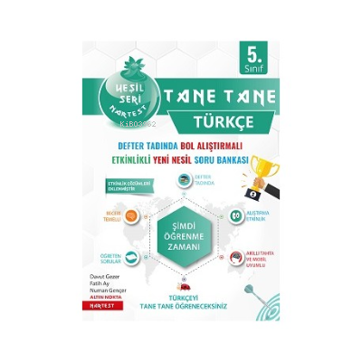  5 Sınıf Defter Tadında Tane Tane Türkçe | 5 Sınıf Defter Tadında Tane Tane Türkçe | Kolektif | Nartest Yayınevi | 9786257865111 