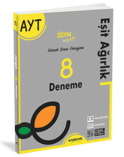  2022 Ayt Eşit Ağırlık 8Li Deneme Sınavı | Kolektif | Endemik Yayınları (Hazırlık) | 9786257430425 | 