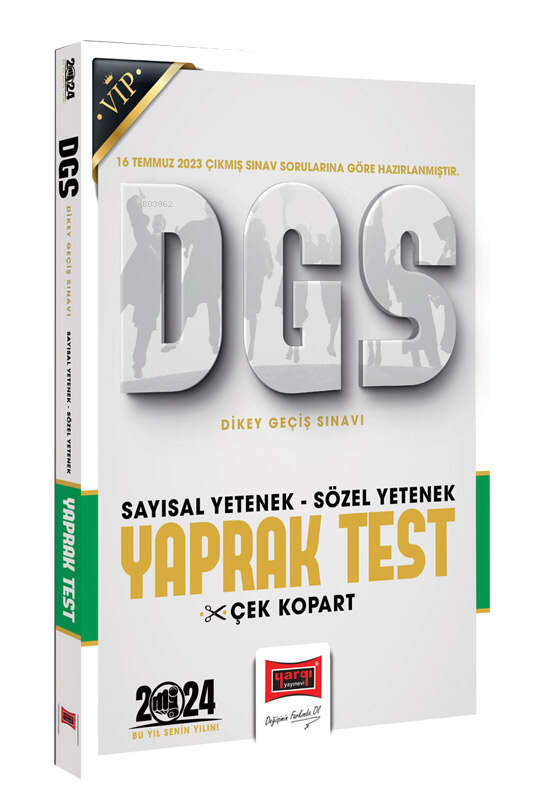 Yargı 2024 DGS Sözel Sayısal Bölüm Yaprak Test