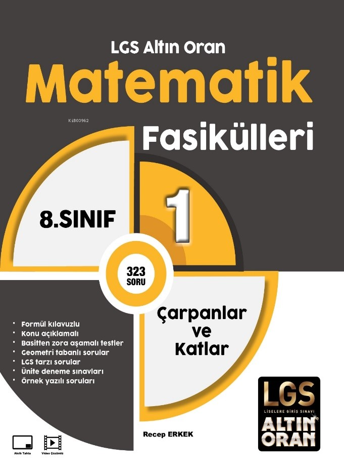 Palme 8.Sınıf LGS Altın Oran Matematik Fasikülleri 1;Çarpanlar ve Katlar