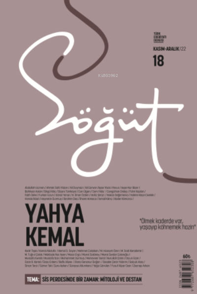 Söğüt | Yahya Kemal | Ötüken Neşriyat | 9772687652186 | 