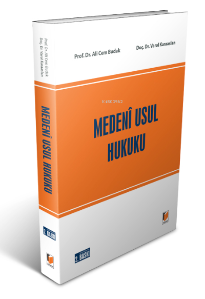  Medeni Usul Hukuku | Ali Cem Budak | Varol Karaaslan | Adalet Yayınevi | 9786053005438 | 