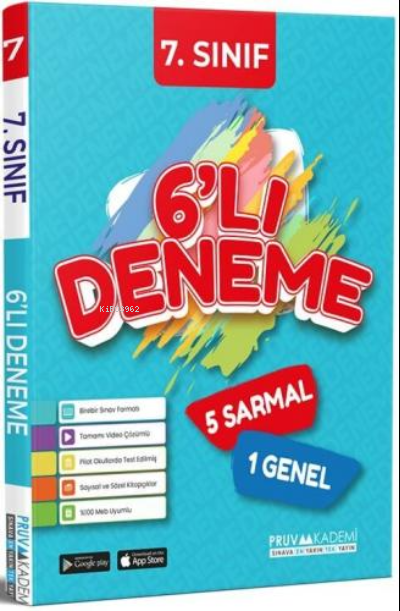 Pruva Akademi 7. Sınıf Tüm Dersler 6 lı Deneme