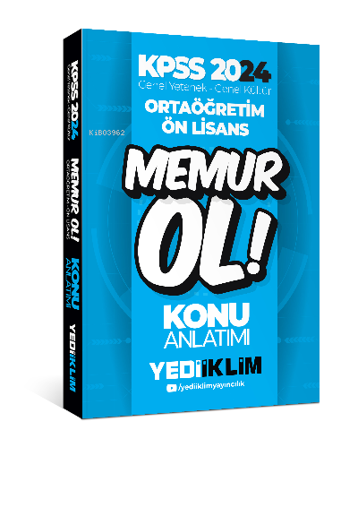 Yediiklim 2024 KPSS Ortaöğretim-Önlisans Memur Ol Konu Anlatımı