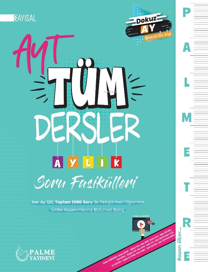 Palmetre Ayt Sayisal Tüm Dersler Aylik Çalişma Fasikülleri