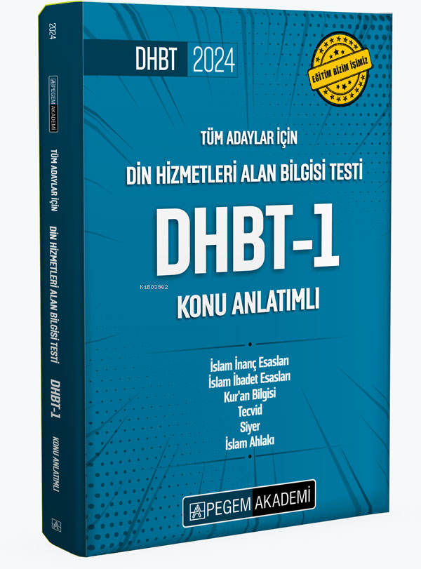  2024 Din Hizmetleri Alan Bilgisi Testi DHBT1 Konu Anlatımlı | 2024 Din Hizmetleri Alan Bilgisi Testi DHBT1 Konu Anlatımlı | Kolektif | Pegem Akademi Yayıncılık (Sınavlara Hazırlık) | 9786256764651 