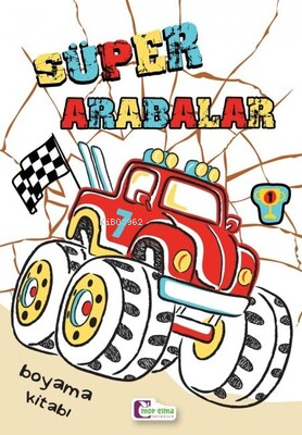 Mor Elma Süper Arabalar Boyama Kitabı