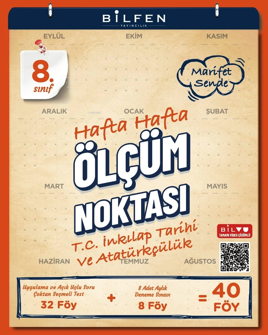 Bilfen Yayıncılık 8. Sınıf T.C. İnkılap Tarihi ve Atatürkçülük Hafta Hafta Ölçüm Noktası