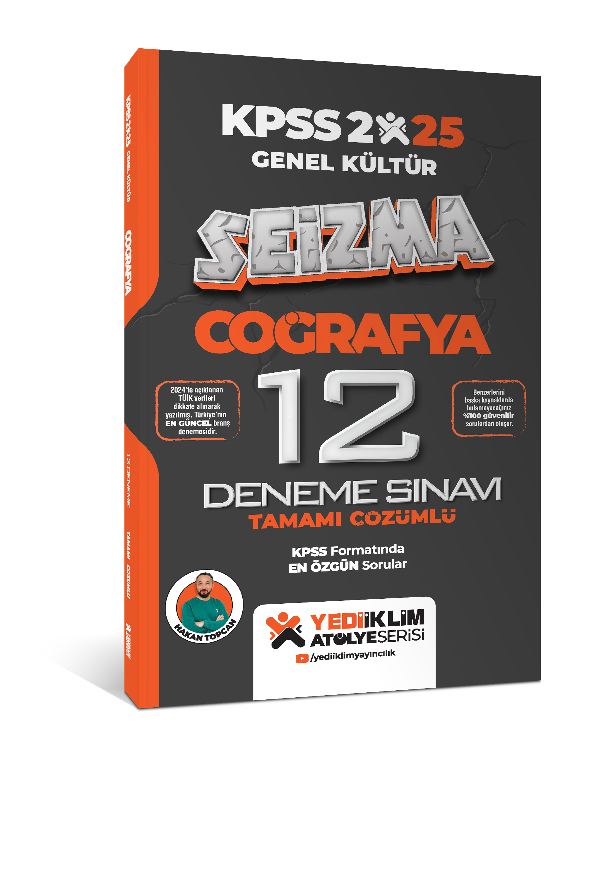 Yediiklim 2025 KPSS Genel Kültür Atölye Serisi Coğrafya Seizma Tamamı Çözümlü 12 Deneme Sınavı