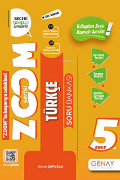  5 Sınıf Zoom Serisi Türkçe Soru Bankası | Kolektif | Günay Yayıncılık | 9786258331189 | 