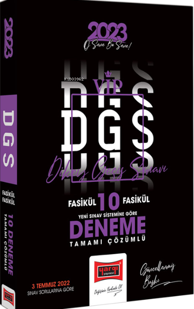  2023 DGS Tamamı Çözümlü Fasikül Fasikül 10 Deneme | 2023 DGS Tamamı Çözümlü Fasikül Fasikül 10 Deneme | Kolektif | Yargı Yayınevi | 9786254211041 