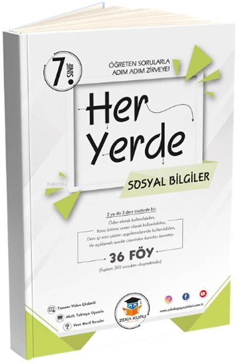  Zeka Küpü 7 Sınıf Her Yerde Sosyal Bilgiler 36 Föy | Kolektif | Zeka Küpü Yayınları | 9786057534989 | 