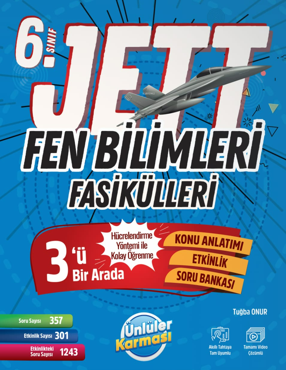  Ünlüler Karması Yayınları 6 Sınıf Jett Fen Bilimleri Fasikülleri Soru Bankası | Tuğba Onur | Ünlüler Karması Yayınları | 9786256529342 | 