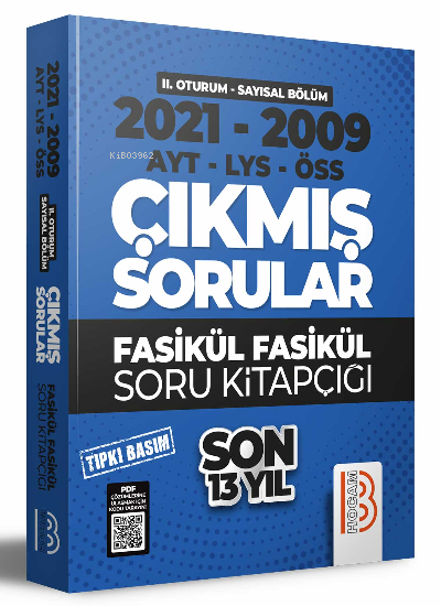  2009 2021 YKS 2 Oturum Sayısal Bölüm Son 13 Yıl Tıpkı Basım Fasikül Fasikül Çıkmış Sorular | 2009 2021 YKS 2 Oturum Sayısal Bölüm Son 13 Yıl Tıpkı Basım Fasikül Fasikül Çıkmış Sorular | Kolektif | Benim Hocam Yayınları | 9786258011555 