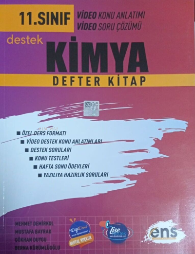 ENS 11. Sınıf Kimya Destek Defterim