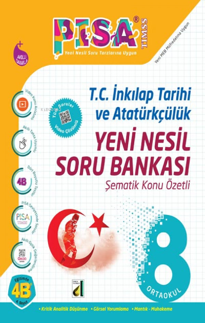 Damla Pisa Yeni Nesil T.C. İnkılap Tarihi ve Atatürkçülük Soru Bankası-8. Sınıf