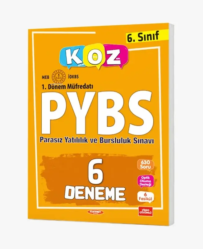  6 Sınıf PYBS 6 Deneme | 6 Sınıf PYBS 6 Deneme | Kolektif | Kurmay Yayınevi (Hazırlık) | 9786256972360 