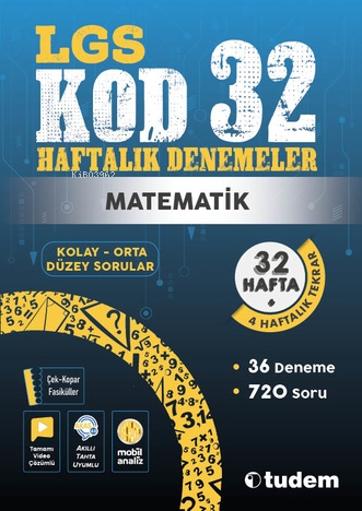 LGS KOD 32 Haftalık Denemeler Matematik