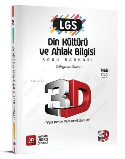  Lgs 3D Dın Kulturu Soru Bankası | Kolektif | 3D Yayınları (Hazırlık) | 9786257549035 | 