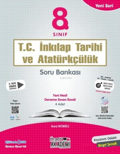  8 Sınıf Yeni Seri TC İNK TARve ATATÜRKÇÜLÜK Soru Bankası | Kemal Metinoğlu | Üçgen Akademi (Hazırlık) | 9786257152815 | 