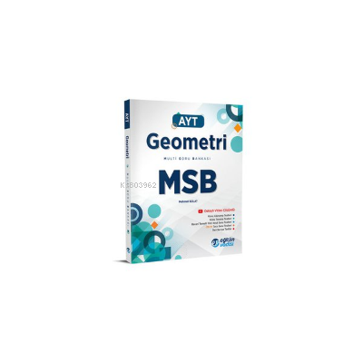  2022 Ayt Msb Geometrı | 2022 Ayt Msb Geometrı | Kolektif | Eğitim Vadisi Yayınları | 9786051949000 