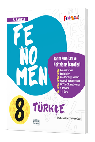  8 Türkçe 6Fasikül (Yazım Kuralları Ve Noktalama İşaretleri) | Kolektif | Fenomen (Hazırlık) | 9786258450828 | 