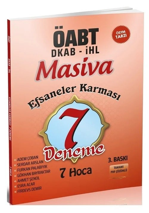 Masiva ÖABT Din Kültürü Efsaneler Karması 7 Hoca 7 Deneme - Ahmet Şenol, Serdar Arslan Masiva Yayınları