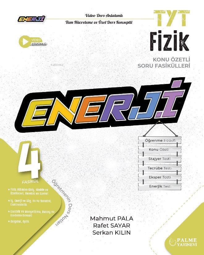 TYT Enerji Fizik Konu Özetli Soru Fasikülleri (4 Fasikül)