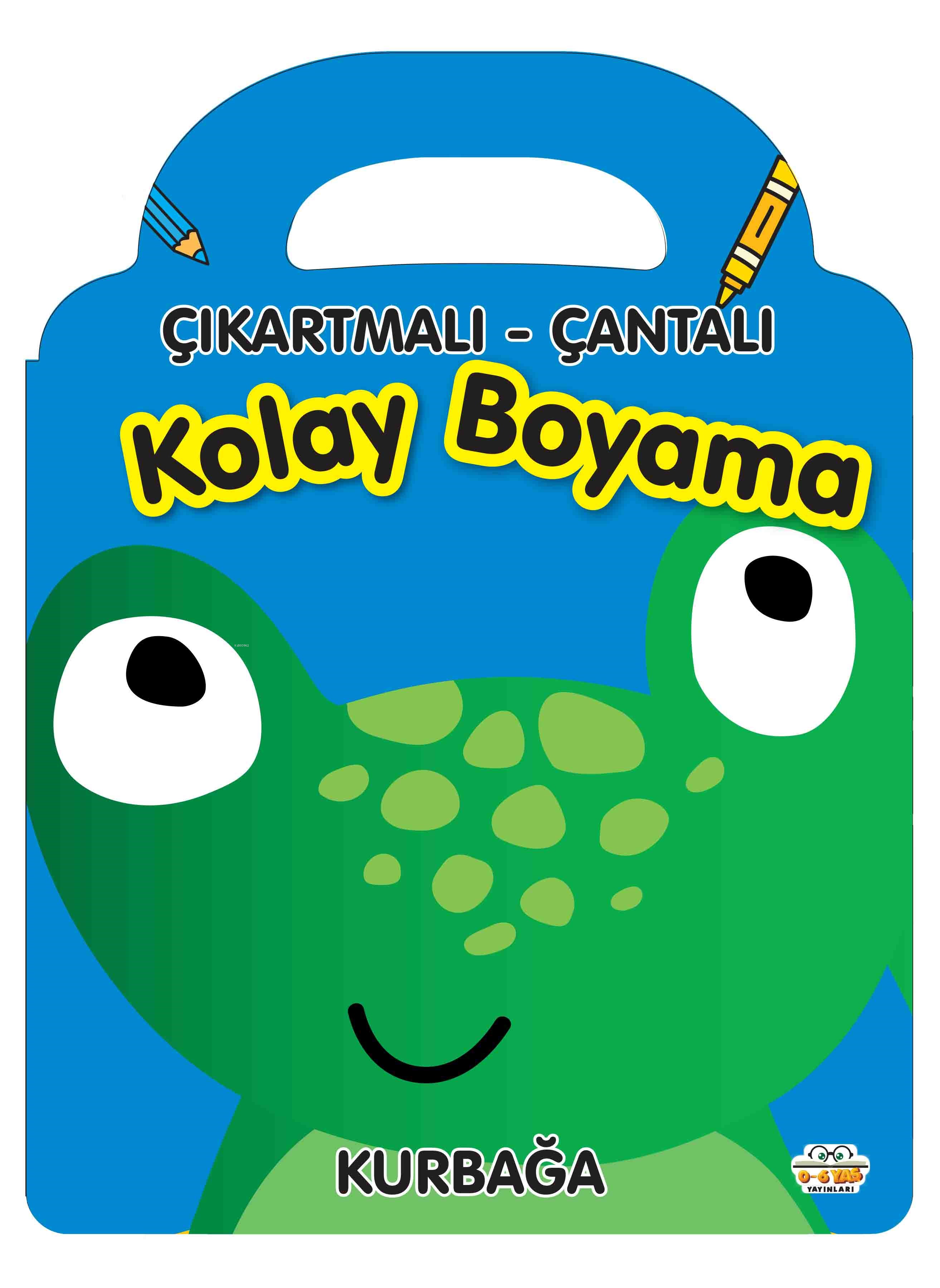 Çıkartmalı Çantalı Kolay  Boyama - Kurbağa