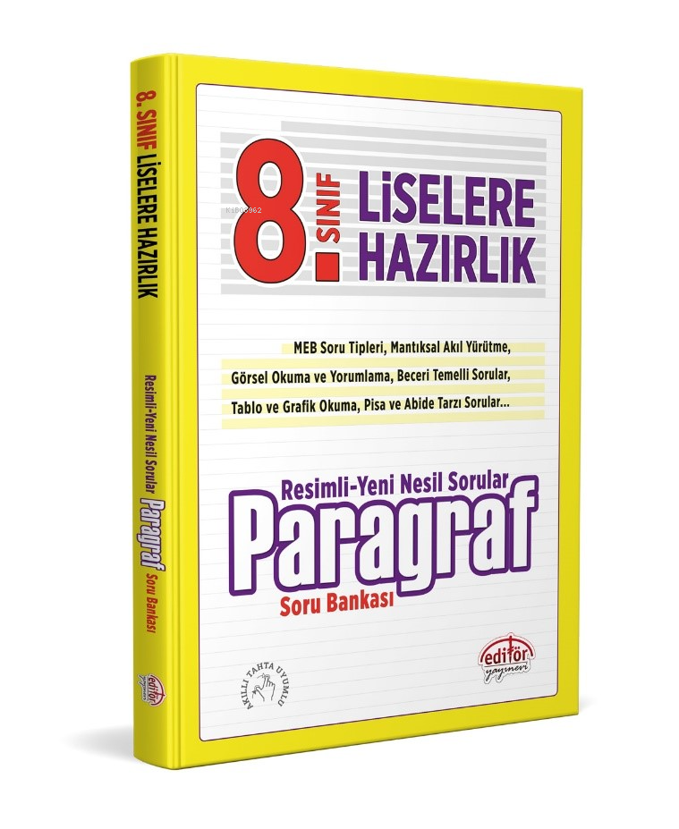  Editör Yayınları 8 Sınıf Resimli Paragraf Soru Bankası | Turgut Meşe | Editör Yayınevi | 9786052801567 | 