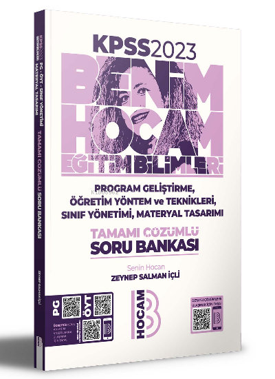  2023 KPSS Eğitim Bilimleri Program Geliştirme Öğretim Yöntem ve TeknikleriSınıf Yönetimi Materyal Tasarımı Tamamı Çözümlü Soru Bankası | 2023 KPSS Eğitim Bilimleri Program Geliştirme Öğretim Yöntem ve TeknikleriSınıf Yönetimi Materyal Tasarımı Tamamı Çözümlü Soru Bankası | Zeynep Salman İçli | Benim Hocam Yayınları | 9786258263138 