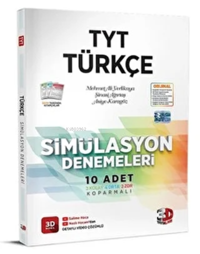 3D Yayınları TYT Türkçe Simülasyon 10 Deneme