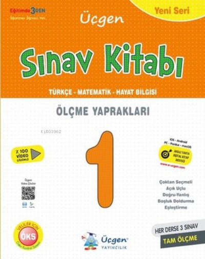  1Sınıf Sınav Kitabı | Kolektif | Üçgen Akademi (Hazırlık) | 9786256375017 | 