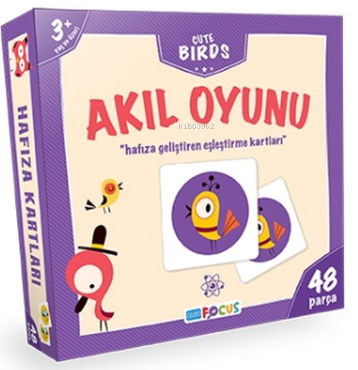 Cute Birds Akıl Oyunu 48 Parça;Hafıza Geliştiren Eşleştirme Kartları