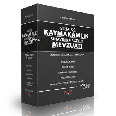  Senatör Kaymakamlık Sınavına Hazırlık Mevzuatı | Senatör Kaymakamlık Sınavına Hazırlık Mevzuatı | Törehan Özdemir | Savaş Yayınevi | 9786257483735 