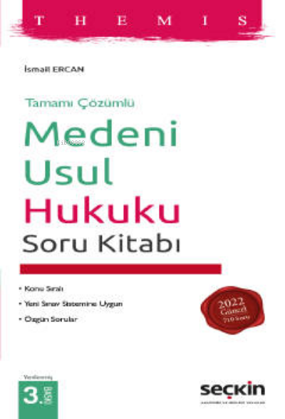  Medeni Usul Hukuku Soru Kitabı | İsmail Ercan | Seçkin Yayıncılık | 9789750278792 | 