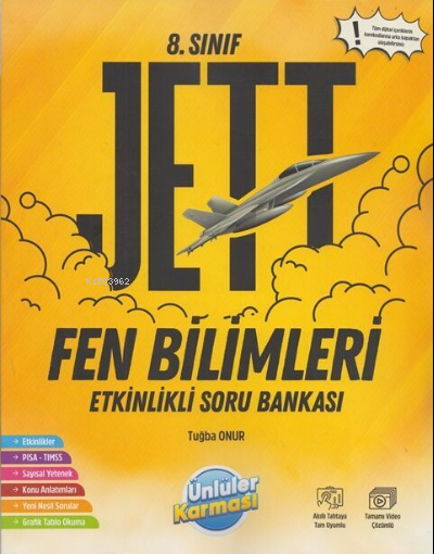  Ünlüler Karması 8 Sınıf Jett Fen Bilimleri Etkinlikli Soru Bankası (Yeni) | Kolektif | Ünlüler Karması Yayınları | 9786057457349 | 