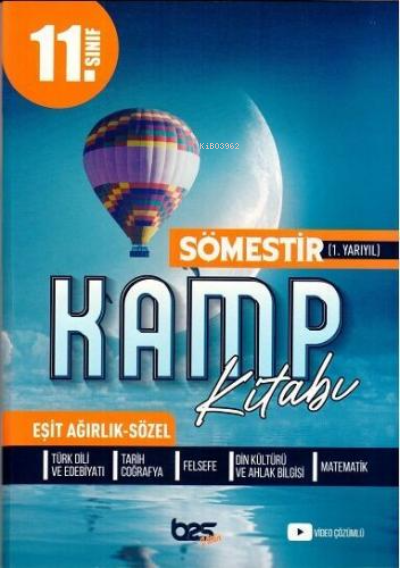  11Sınıf 1Dönem Kamp Sömestr Ea/Sözel 2022 | 11Sınıf 1Dönem Kamp Sömestr Ea/Sözel 2022 | Kolektif | Bes Yayınları (Hazırlık) | 9786052625057 