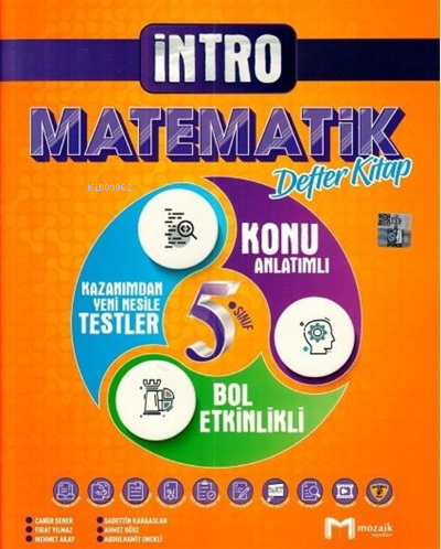 5.Sınıf Mozaik İntro Defter Matematik - 2022