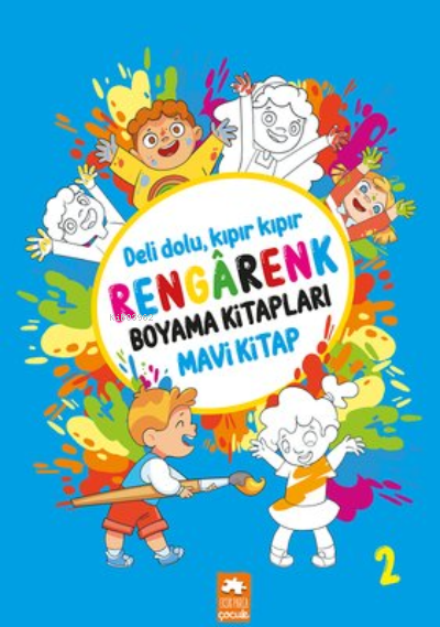  Rengarenk Boyama Kitapları Mavi Kitap | Kolektif | Eksik Parça Yayınları | 9786256397187 | 
