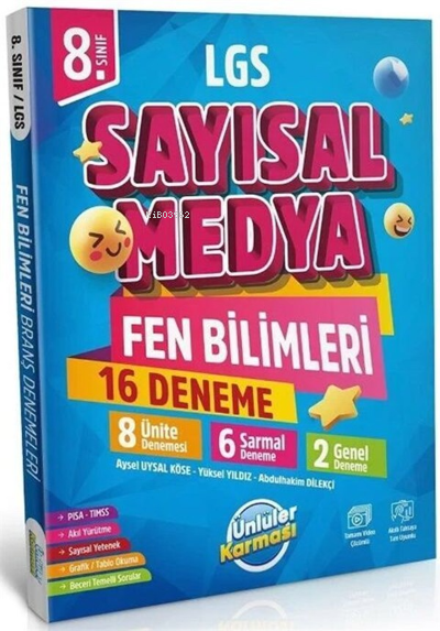 8. Sınıf LGS Sayısal Medya Fen Bilimleri 16 Deneme