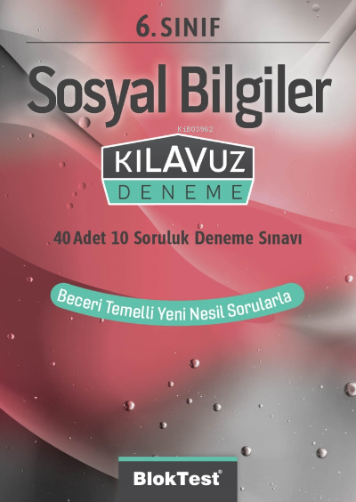  6Sınıf Bloktest Sosyal Bilgiler Kılavuz Deneme | Kolektif | Bloktest Yayınları | 9786257223034 | 