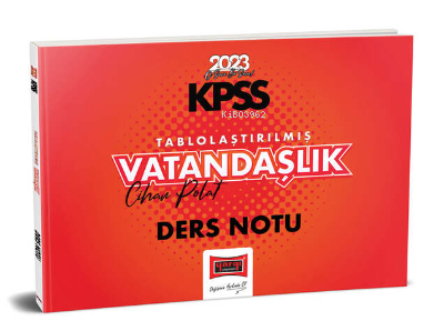  2023 KPSS Tablolaştırılmış Vatandaşlık Ders Notu | 2023 KPSS Tablolaştırılmış Vatandaşlık Ders Notu | Cihan Polat | Yargı Yayınevi | 9786254215216 